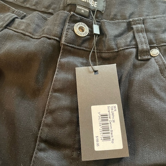 Zanerobe sz 36 black distressed denim pantss - Picture 4 of 4